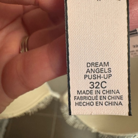 NEW! DREAM ANGELS VICTORIA'S SECRET Push Up Bra 32C Floral Lace White Bride NWT - Picture 12 of 17